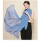Шифоновий шарф синій однотонний 135*160см