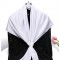 Атласный платок женский белый однотонный, 90*90 см