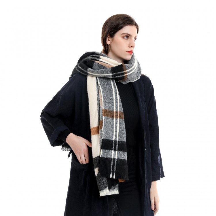 Жіночий шарф вовняний модний 200*70 см - 4