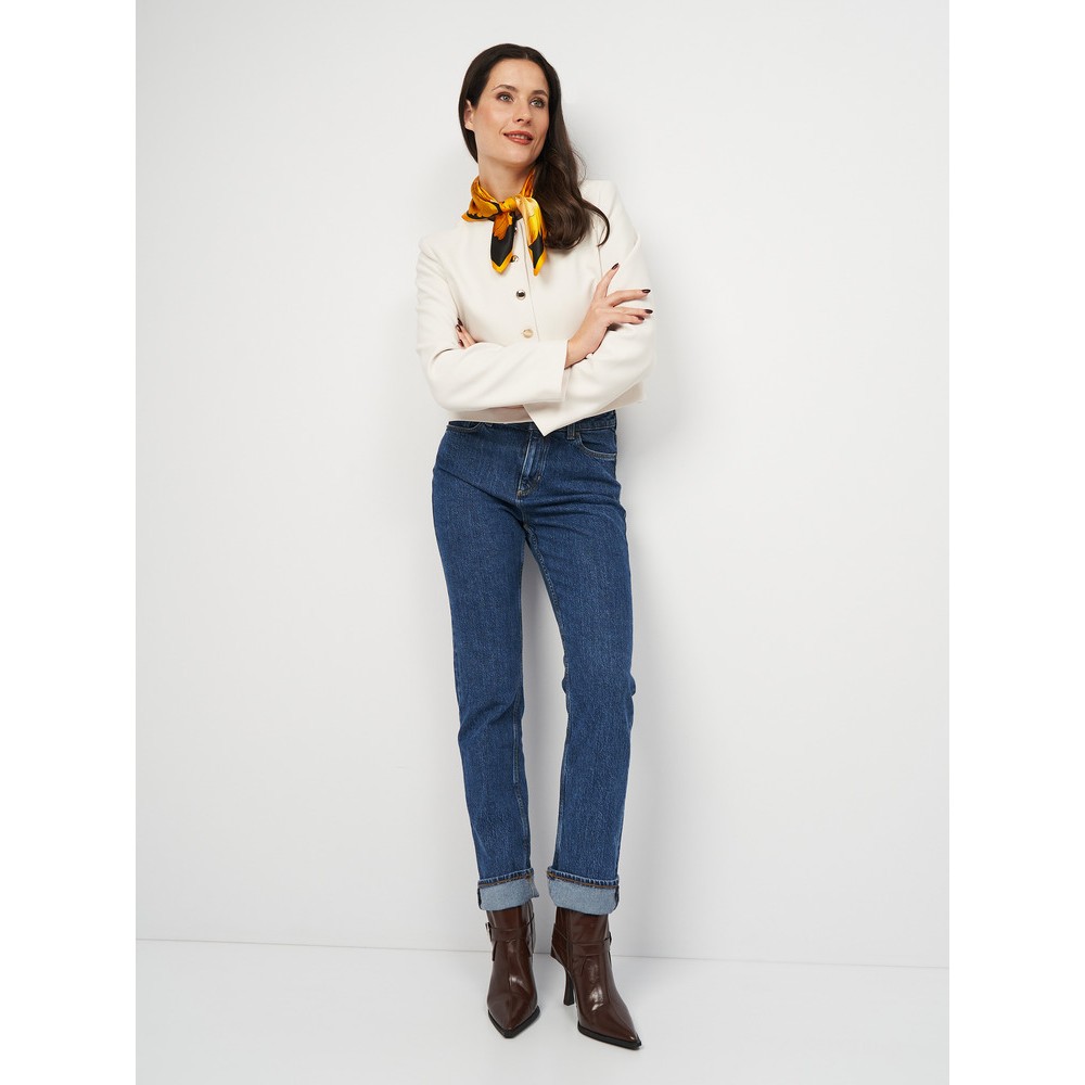 Шовкова хустка жіноча шийна золотий оксамитець, 53х53 см - 8