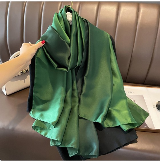 Женский шарф палантин изумрудно-зеленый легкий, 180*90 см