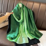 Жіночий шарф палантин світло-зелений градієнт, 180*90 см