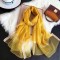 Женский шарф шифоновый куркума прозрачный,  200*70 см