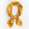 Женский платок шелковый желтый однотонный, 70*70 см