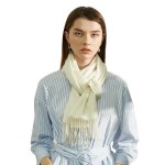 Жіночий шарф молочний однотонний SKY Cashmere, 180*70 см