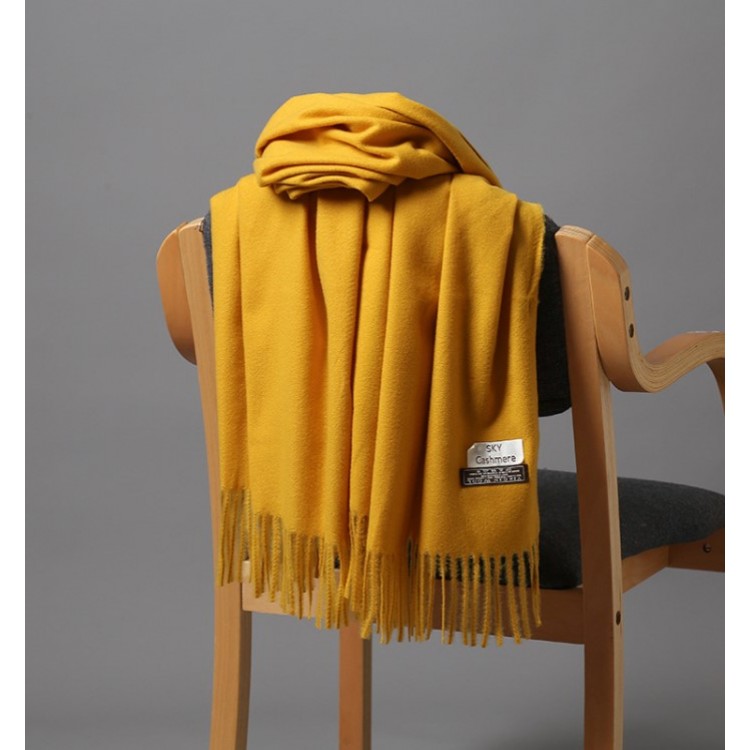 Жіночий шарф жовтий каррі SKY Cashmere, 180*70 см - 2