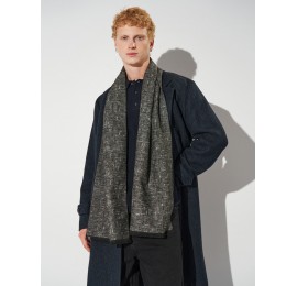 Мужской шарф кашне серый в английском стиле 180x30 см