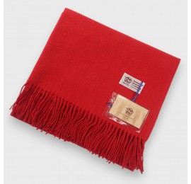Шарф вовняний чоловічий червоний натуральний, 200*70 см 