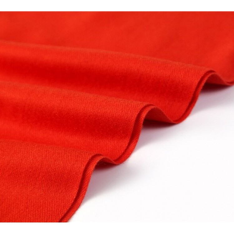 Жіночий шарф червоний кашеміровий класичний, 180*70 см - 2