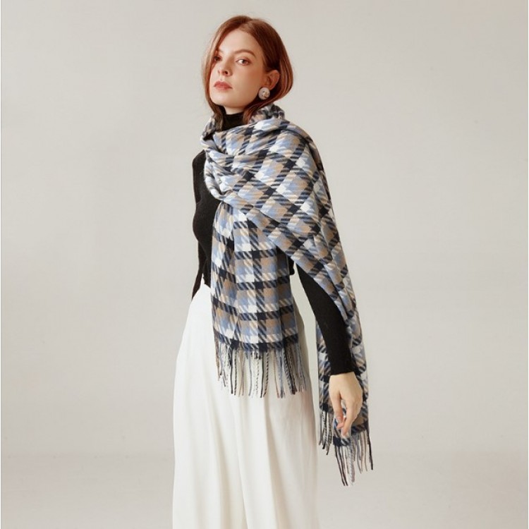 Жіночий шарф кашеміровий в англійському стилі, 180*70 см - 6