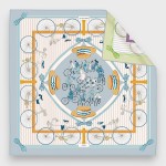 Двусторонний платок принт велосипеды 90*90 см