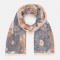 Кашемировый шарф палантин женский двосторонний серо-пудровый 185х65 см