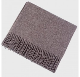 Мужской шарф кофейный шерстяной мягкий 180х33 см 