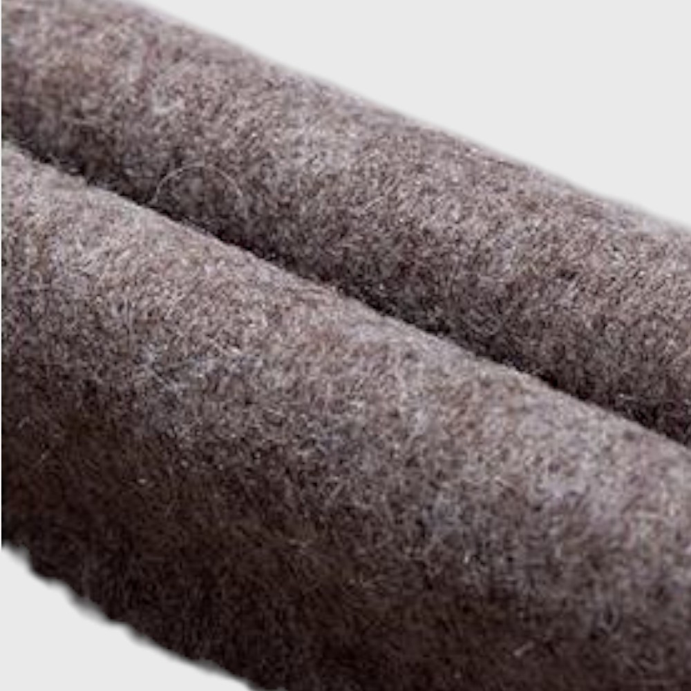 Мужской шарф кофейный шерстяной мягкий 180х33 см  - 2