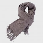 Шерстяной шарф кофе мокко натуральный однотонный 180х32 см