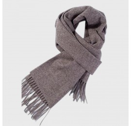 Вовняний шарф кавовий мокко натуральний однотонний 180х32 см 
