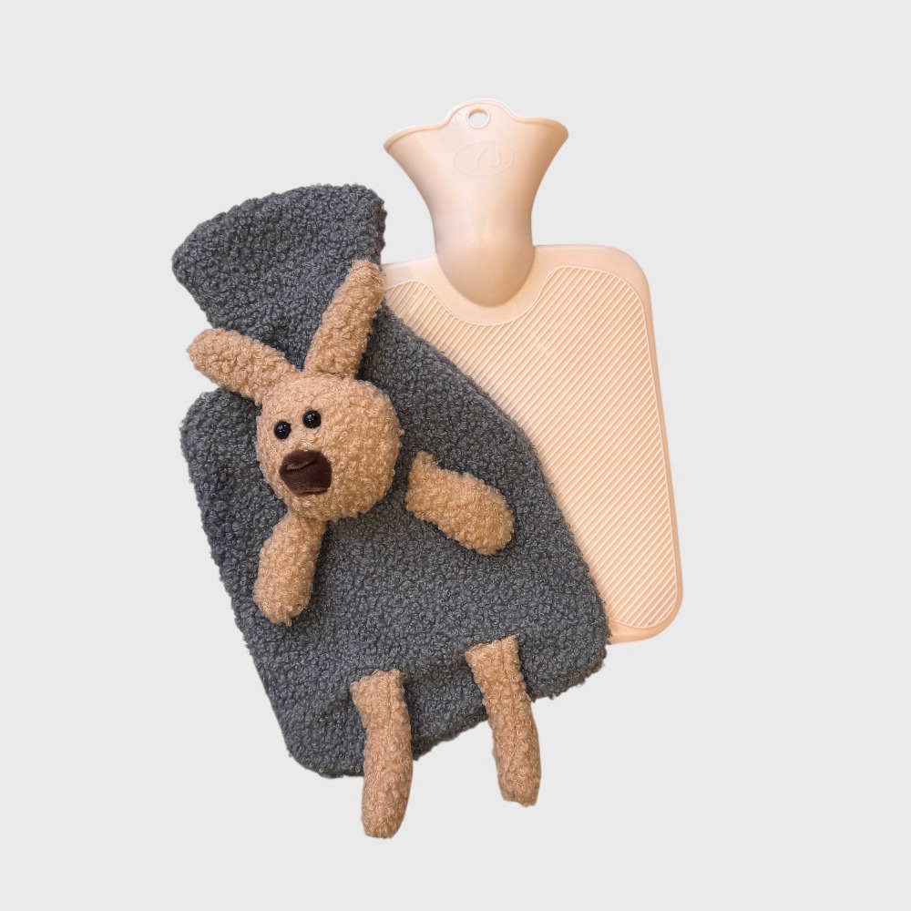 Детская грелка игрушка зайчик плюшевый на 1 литр - 2