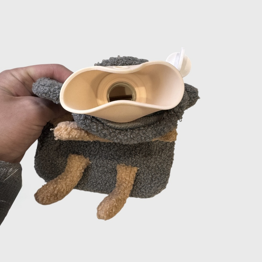 Детская грелка игрушка зайчик плюшевый на 1 литр - 3