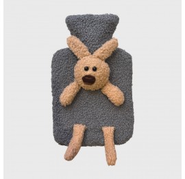 Детская грелка игрушка зайчик плюшевый на 1 литр