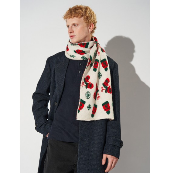 Чоловічий шарф зимовий в'язаний святковий новорічний 180x35 см Чоловічий шарф зимовий в'язаний святковий новорічний 180x35 см