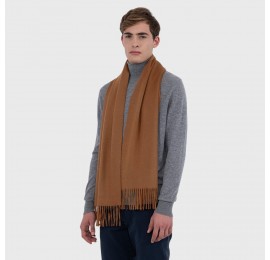 Чоловічий шарф коричневий вовняний теплий, 180x33