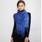 Женский шарф синий однотонный с бахромою 180*70 см