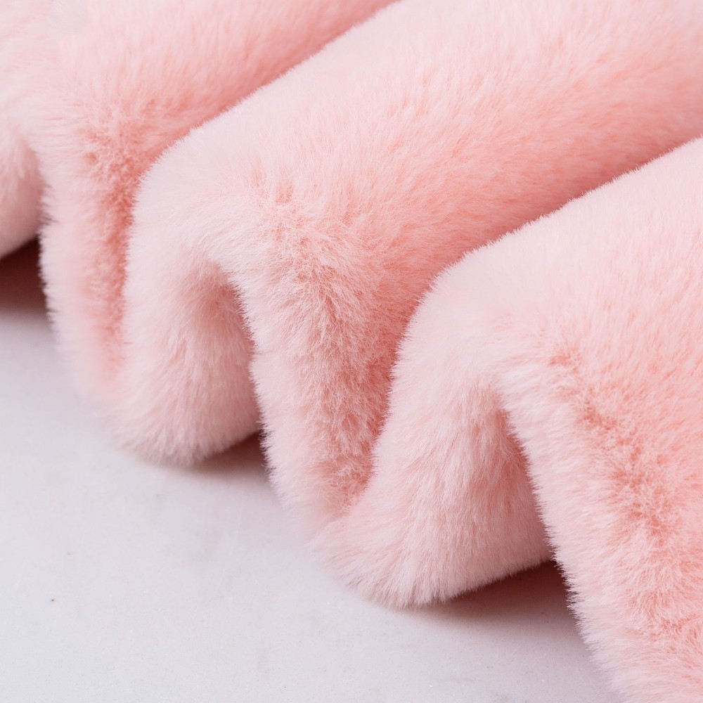 Меховой шарф пудровый детский с мышонком - 5