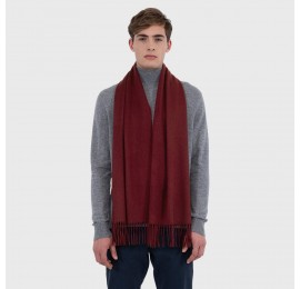 Чоловічий шарф бордовий вовняний теплий, 180x33