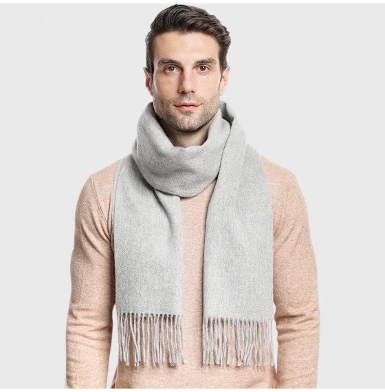 Шарф чоловічий вовняний сірий однотонний 180х33 см Шарф чоловічий вовняний сірий однотонний 180х33 см