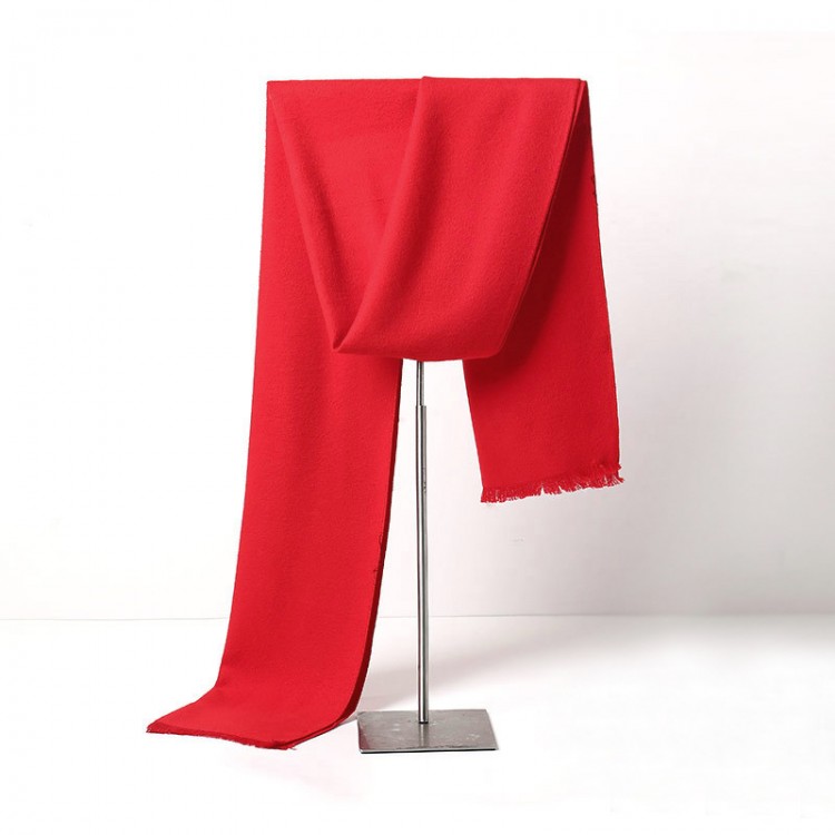 Чоловічий шарф червоний однотонний 180*30 см