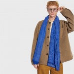 Чоловічий шарф жатий блакитний, 180*90 см