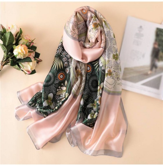 Женский шелковый шарф розовый винтажный Брак