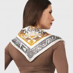 Хустка шовкова шийна «Французький вінтаж» 53×53 см