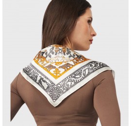 Хустка шовкова шийна «Французький вінтаж» 53×53 см