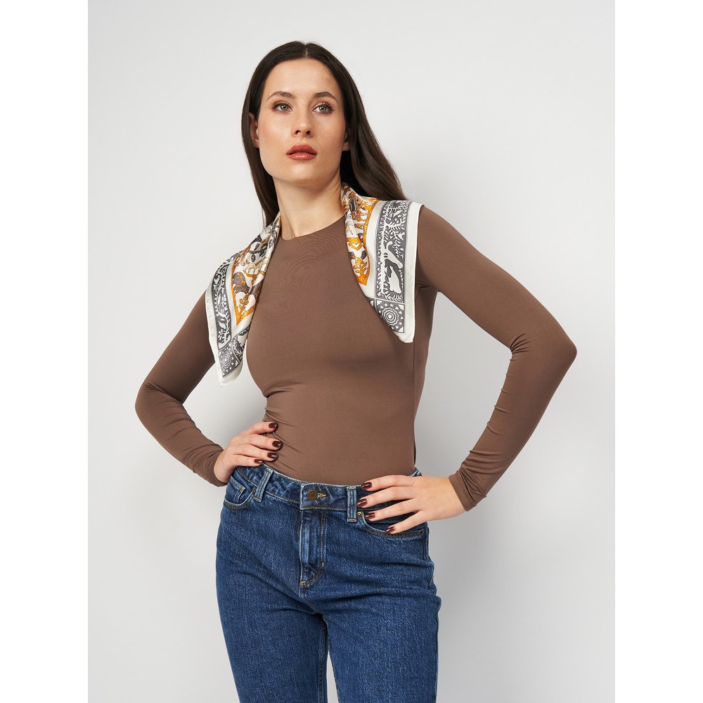 Хустка шовкова шийна «Французький вінтаж» 53×53 см - 3