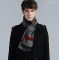 Мужской шарф под пальто серые полосы, 180*30 см