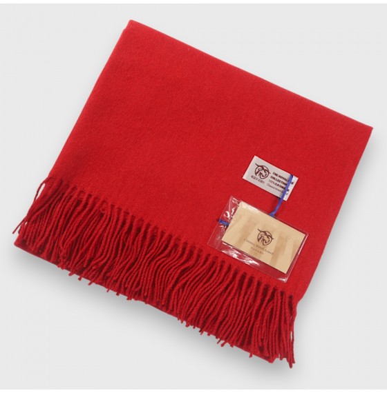 Вовняний жіночий шарф червоний natural, 200*68