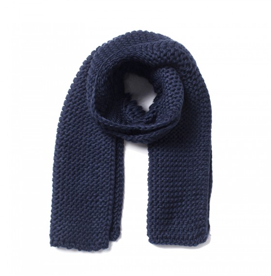 Чоловічий шарф грубої в'язки синій стильний 180*70 см