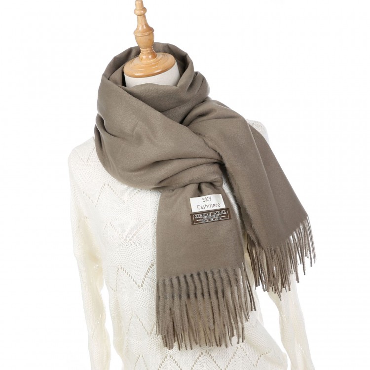 Жіночий шарф із кашеміру кольору гірська луна SKY Cashmere 180*70 см