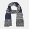В'язаний шарф синій із сірим скандинавський, 180*35
