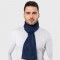 Шарф мужской синий однотонный шерстяной 180*30 см