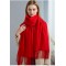 Вовняний шарф жіночий однотонний червоний 200*80 см