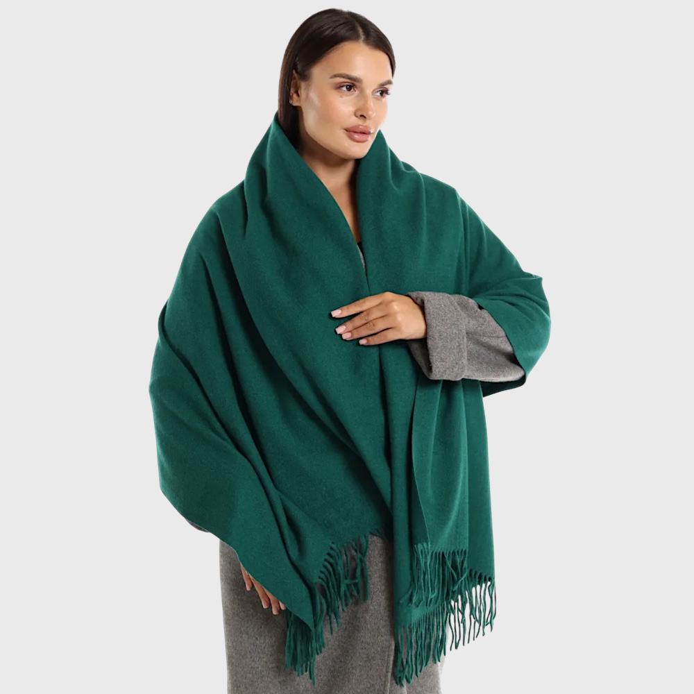Жіночий шарф з кашеміру зелений смарагдовий, 180*70 - 4