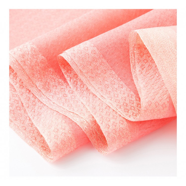 Жіночий шарф рожевий шифоновий прозорий 200*70 см - 5