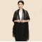 Жіночий шарф жатка прозорий кольору чорний онікс 