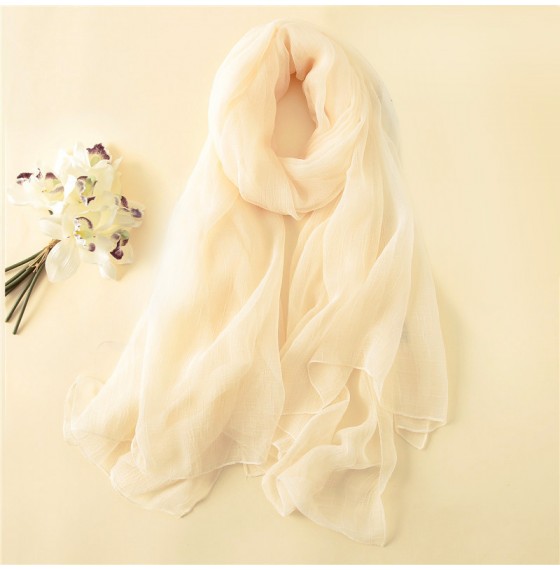 Жіночий шарф жатка прозорий молочний білий