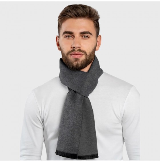 Шарф чоловічий сірий однотонний м'який 180*30 см Шарф чоловічий сірий однотонний м'який 180*30 см