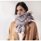 Женский шарф двусторонний серый с розовым кашемир 180*70 см