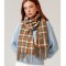 Стильний шарф палантин вовняний кольоровий з бахромою 180*70 см