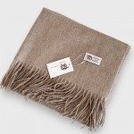 Шарф вовняний чоловічий бежевий натуральний 200*70 см